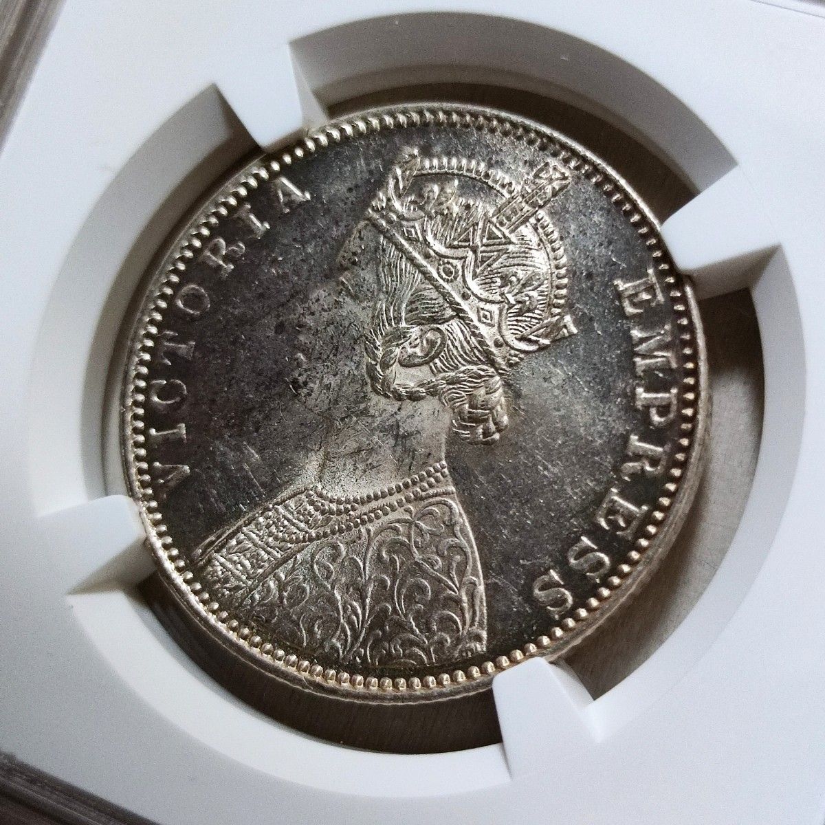 英領 インド ルピー 銀貨 1901B ms62 ヴィクトリア ビクトリア NGC