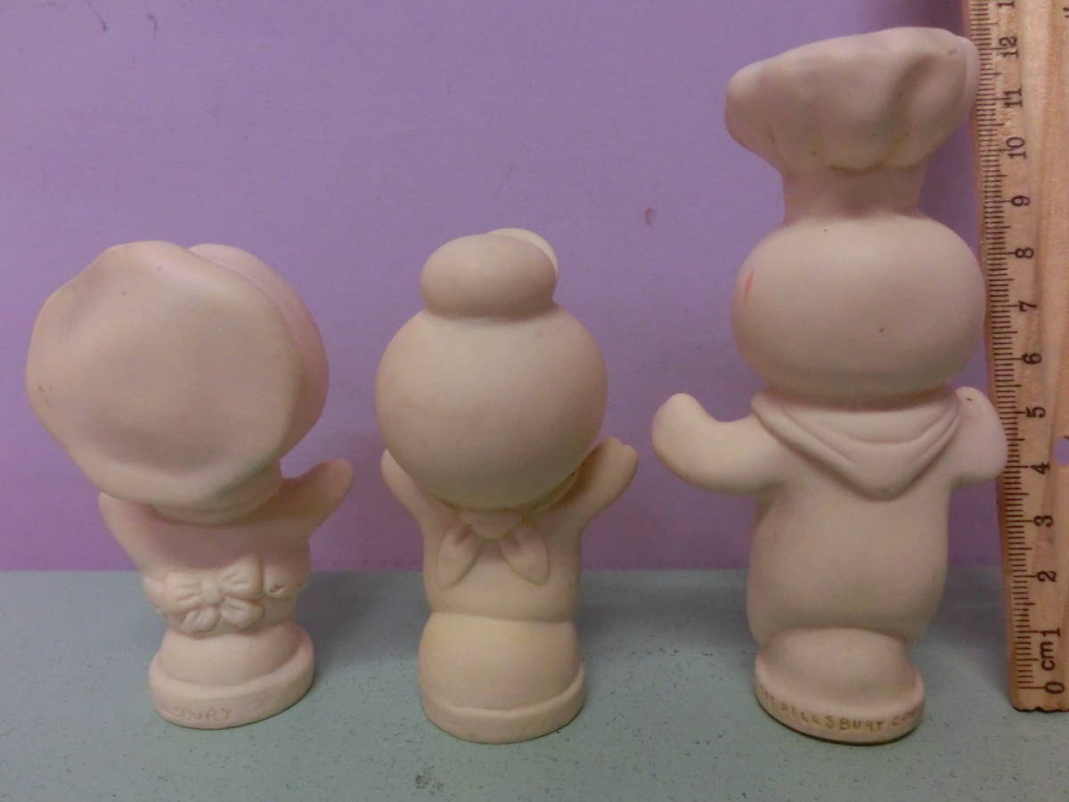 ドゥボーイ ピルズベリー◇70s フィギュア人形ファミリー3体セット◇Doughboy Pillsbury ドゥーボーイ ビンテージ アドバタイジング 企業物_画像3