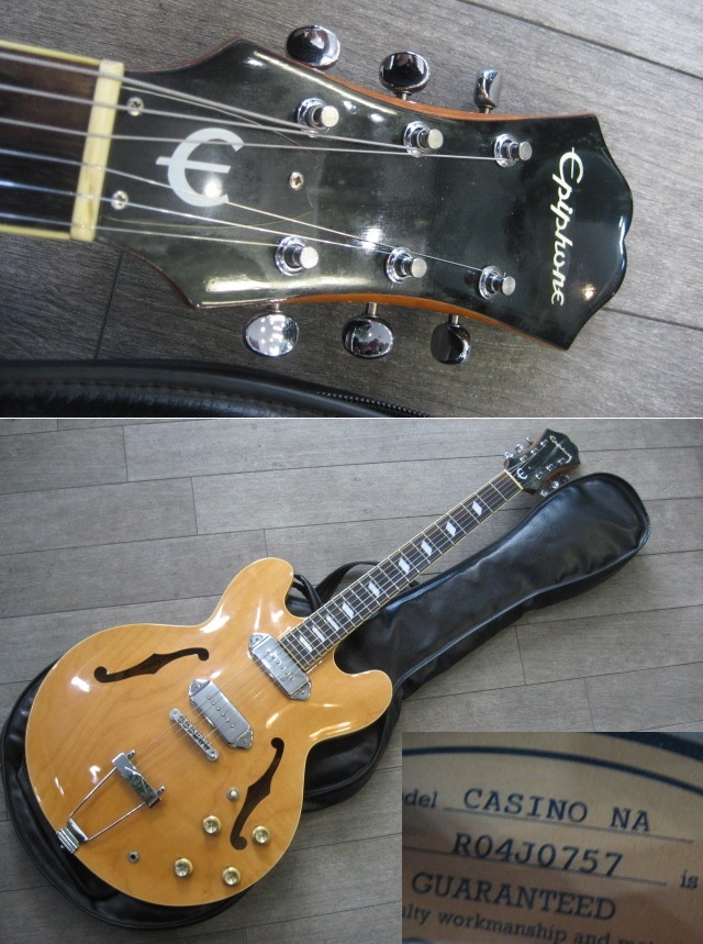 ●管理EP-CA9 ◆即決◆ Epiphone エピフォン CASINO NA カジノ　エレキギター　セミアコ used　ナチュラル_画像1