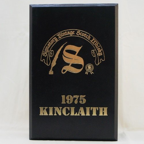 古酒・未開栓【SIGNATORY VINTAGE RARE RESERVE 1975 KINCLAITH】スコッチウィスキー キンクレイス 限定163本 ミニボトル&グラス付_画像2