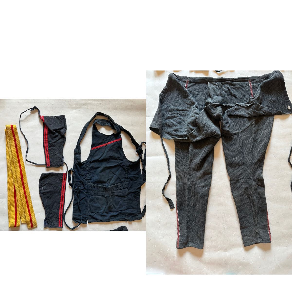 時代物 消防服 セット 当時物 刺し子 レトロ 古布 藍染 木綿 リメイク