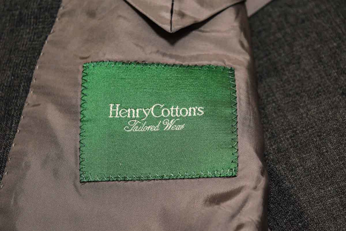Henry Cotton's ヘンリー コットンズ 3釦 ウール 100% オールシーズン テーラード ブレザー ジャケット L (H0092509)_画像3