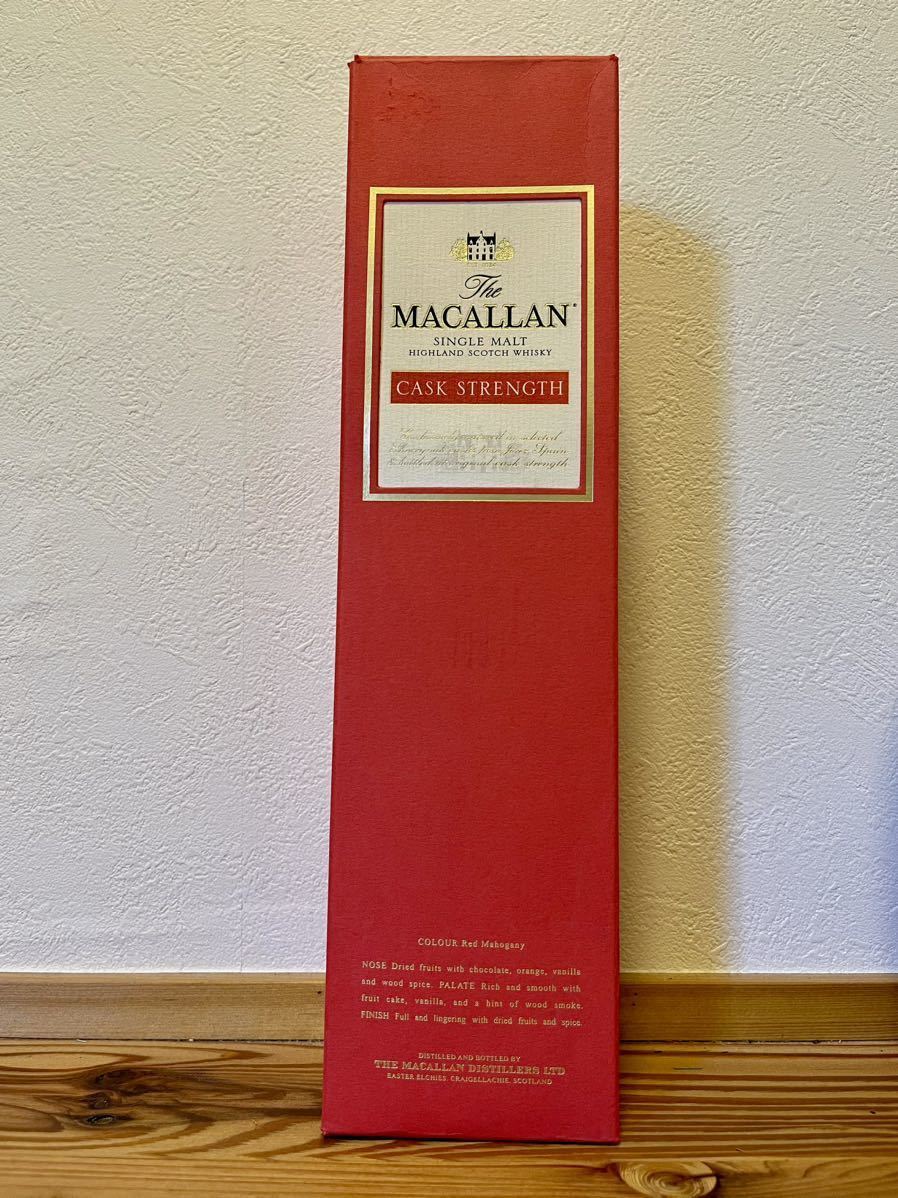 1円スタート 【未開栓】 オールドボトル The MACALLAN ザ・マッカラン カスクストレングス レッドラベル 750ml 58.2% 箱付 古酒_画像6