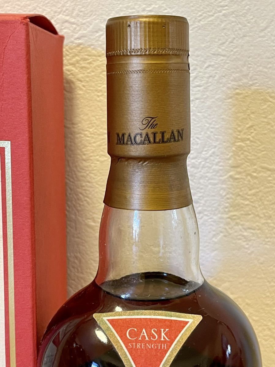 1円スタート 【未開栓】 オールドボトル The MACALLAN ザ・マッカラン カスクストレングス レッドラベル 750ml 58.2% 箱付 古酒_画像5