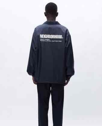 送料無料！Lサイズ！ネイバーフッド コーチ ジャケット ナイロン NEIGHBORHOOD 23SS WINDBREAKER JACKET  231TSNH-JKM01 NAVY ネイビー