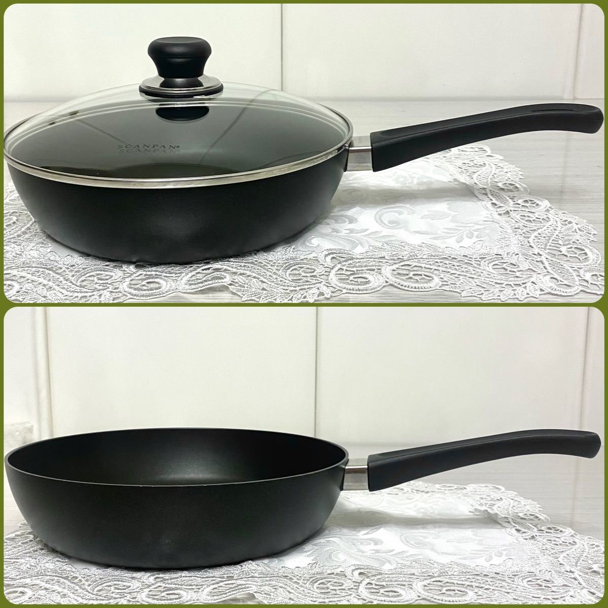 安全性 耐久性の高いSCANPAN スキャンパン Classicシリーズ ソテーパン 蓋付 26cm 深型 安全な100%PFPA/PFOSフリー 調理器具 発がん性なしの画像2