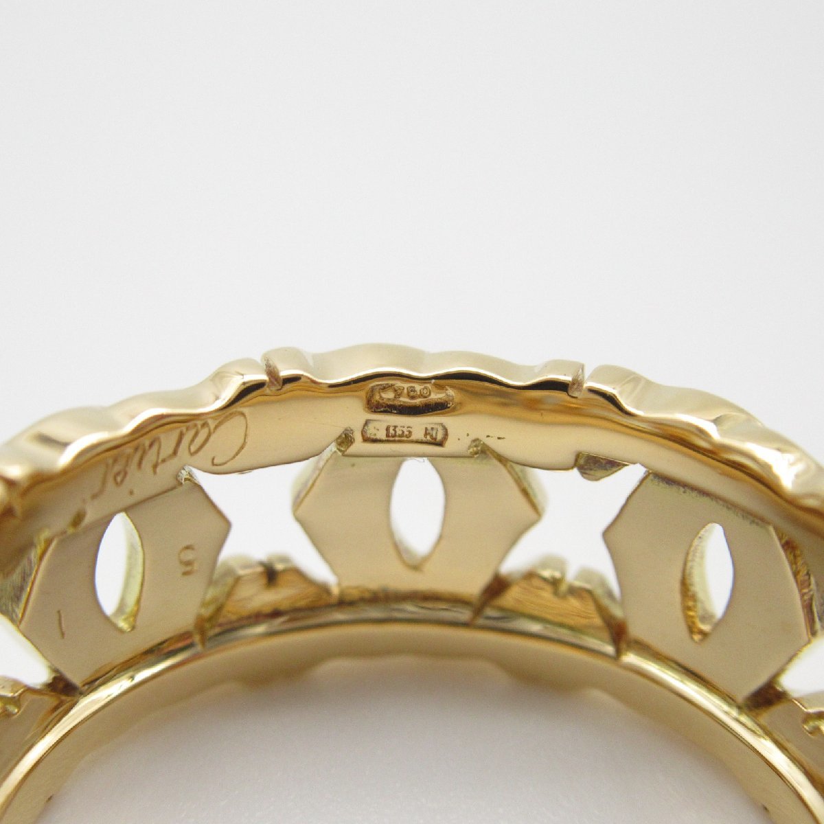 CARTIER カルティエ リング・指輪 アントルラセリング ゴールド系 K18（イエローゴールド） 中古 ユニセックス_画像5