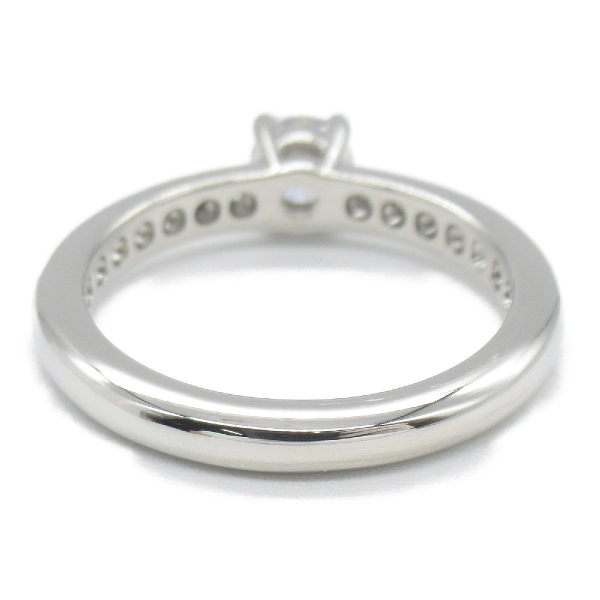 BVLGARI BVLGARY ring * ring grif sleigh tail half diamond ring clear series Pt950 platinum diamond used lady's 
