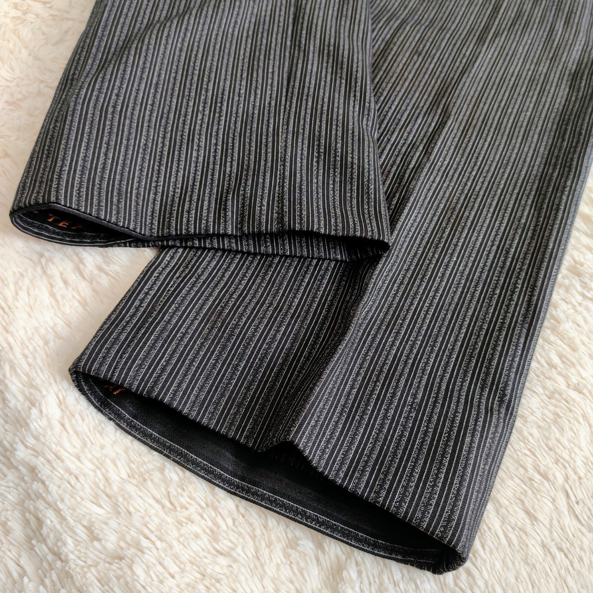 高級感】GIN-TEX ビンテージスラックス BLACK ブラック 黒 XL 高級感】GIN-TEX ビンテージスラックス BLACK ブラック 黒 XL