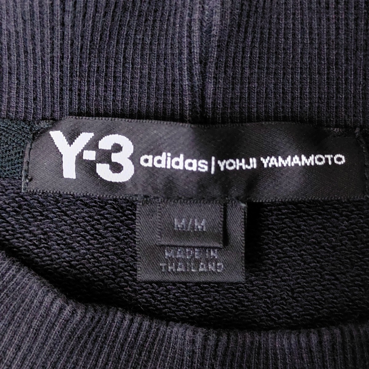 【希少】Y-3 ワイスリー☆バックロゴフラワーアートスウェット　黒 M オーバーサイズ 人気デザイン 3連ロゴ 花柄 ヨウジヤマモト adidas