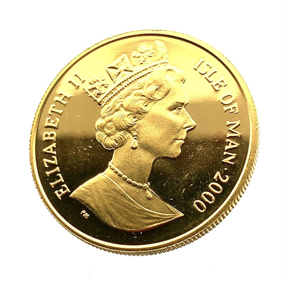 マン島金貨 エリザベス女王 猫 1/5オンス 2000年 6.2g K24 純金 イエローゴールド コレクション Gold_画像2