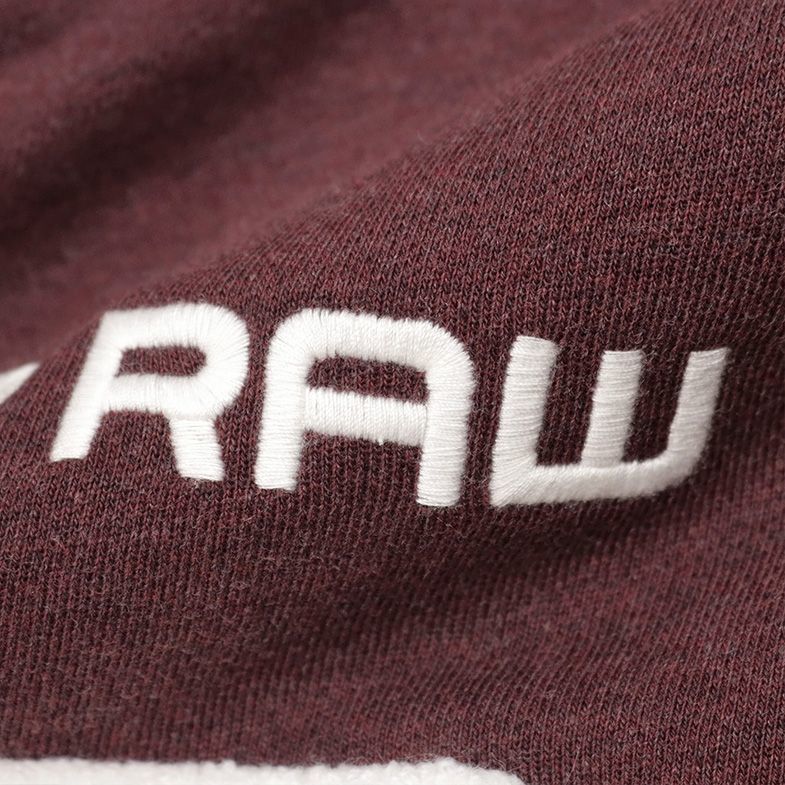 1円/G-STAR RAW/XSサイズ/スウェット REVIR STOR RAGLAN R SW L/S D09851-A611 パイル地ロゴ 丸首トレーナー 新品/赤/ボルドー/gf400/_画像6