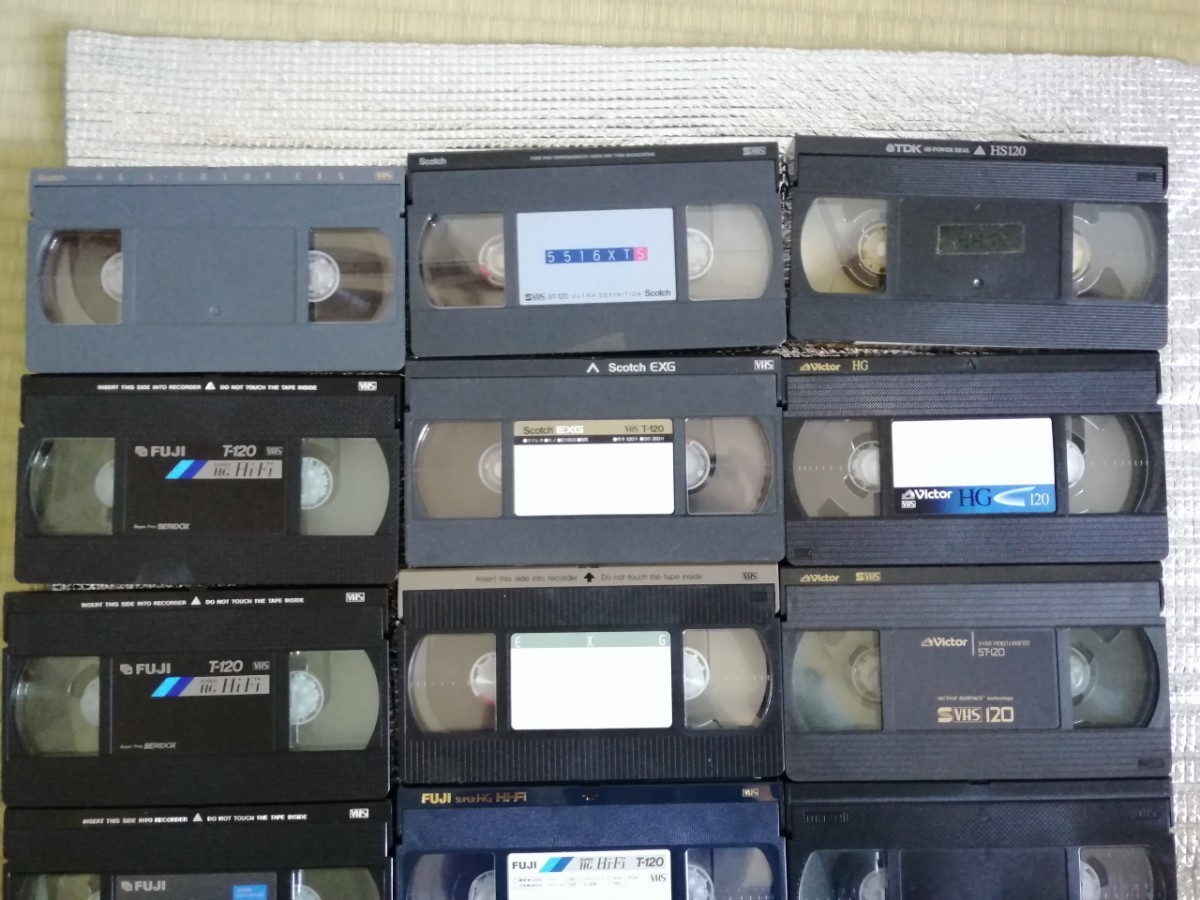 12 VHS видеолента 120 минут вскрыть settled HG maxell FUJI SCOTCH VICTOR TDK обычный HG SUPER HG T-120 HGX MASTER BR ST-120 EXG