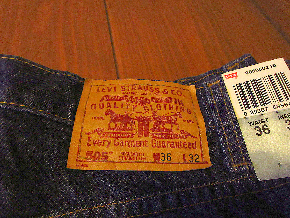 ビンテージ90’s●DEADSTOCK Levi’s 505実寸W92cm●231008j2-m-pnt-jns-w36古着1990sデッドストックテーパード_画像4