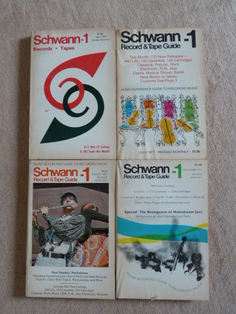 ★シュワン レコード カタログ／Schwann Catalog ４冊■1977/4,7,8,11_画像1