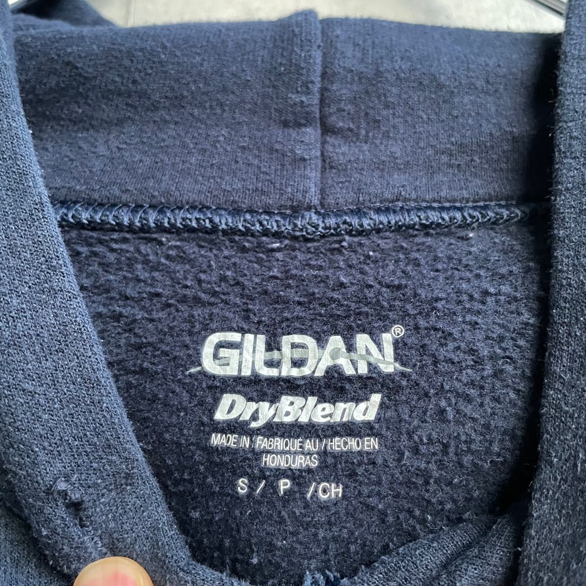 00年代 GILDAN スウェットパーカー プルオーバー カレッジ ネイビー