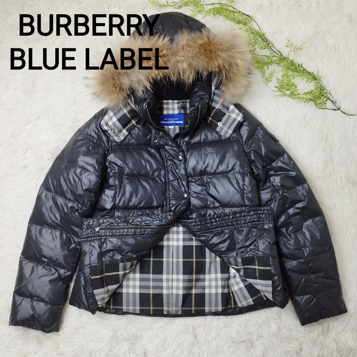 美品】バーバリーブルーレーベル BURBERRY BLUE LABEL ダウン