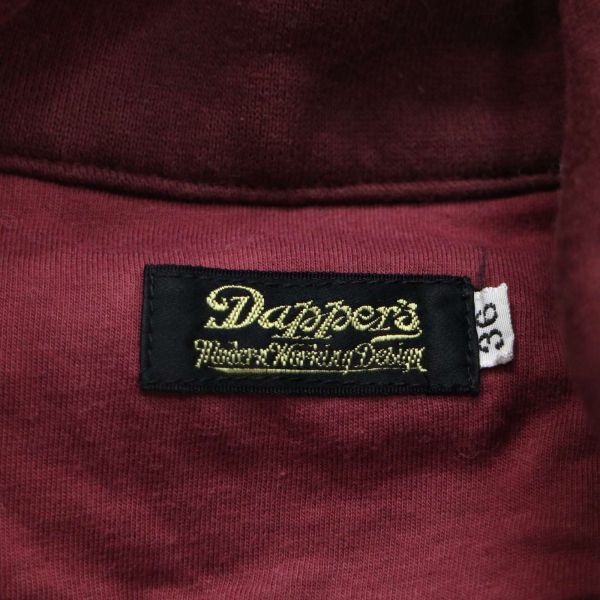 Dapper's ダッパーズ 秋冬 裏起毛♪ スウェット シャツ カーディガン Sz.36　メンズ グレー 日本製　K3T00610_A#N_画像5