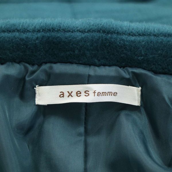 axes femme アクシーズファム 秋冬 袖ファー♪ レース装飾 衿付き 起毛 コート Sz.M　レディース　K3T00794_A#N_画像5