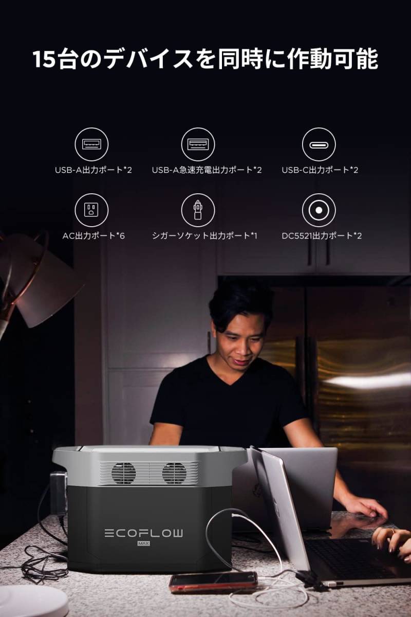 ファッションデザイナー 新品 EcoFlow(エコフロー) ポータブル電源 X