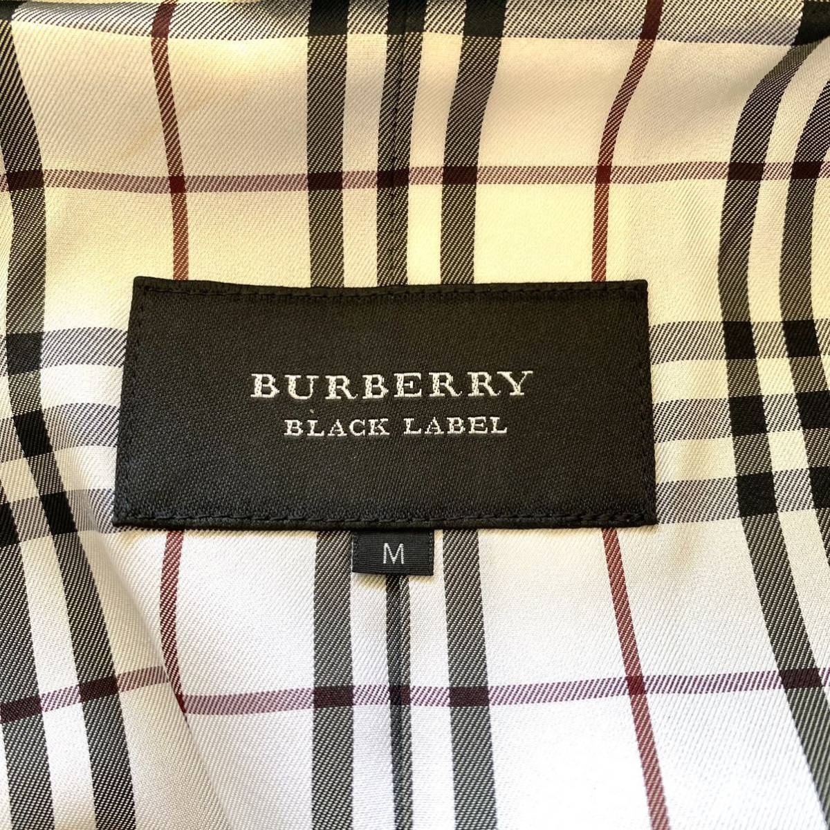 【良品・Mサイズ】バーバリーブラックレーベル BURBERRY ノバチェック テーラードジャケット ストライプ 本切羽 メンズ グレー 総裏地 起毛_画像6