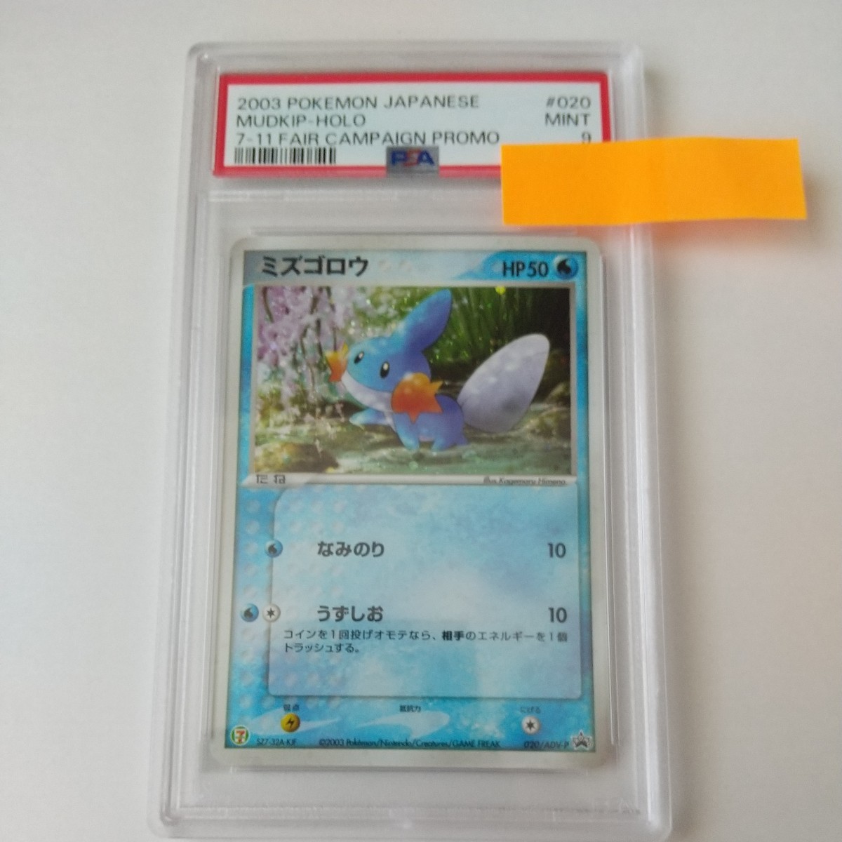 PSA９MINT ミズゴロウ ポケモンカード セブンイレブンフェア プロモ 2003 鑑定品 Pokemon Cards JAPANESE PROMO MUDKIP 7-11 FAIR CAMPAIGN_画像1