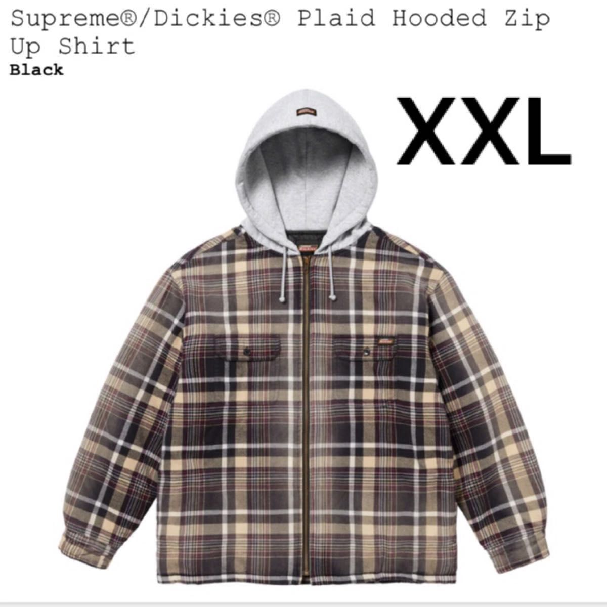 Supreme / Dickies Plaid Hooded Zip Up Shirt 