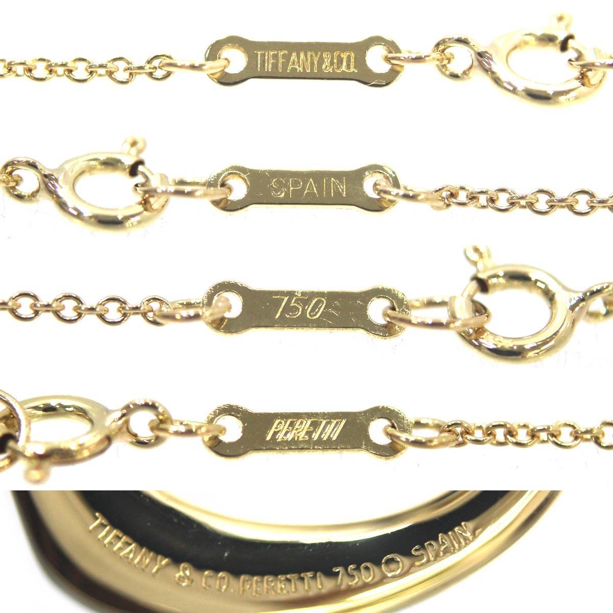 Tiffany&Co. /ティファニー オープンハート ネックレス K18 750 ゴールド 40.5cm 5.9g KA 美品 Aランク_画像6