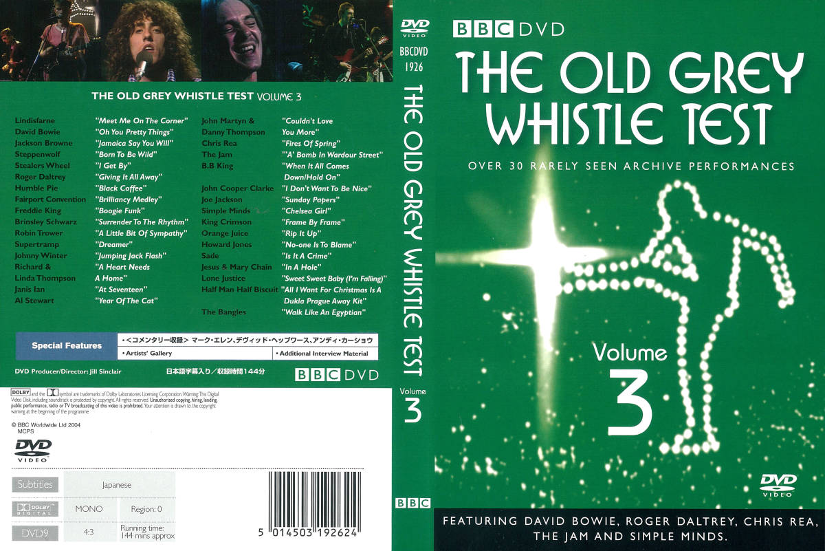 日本版 BBC DVD The Old Grey Whistle Test Vol1-3 中古品の画像4