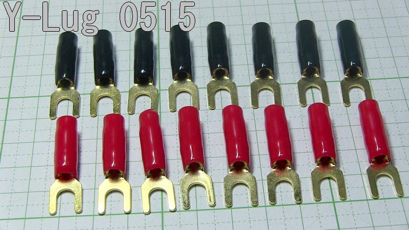 管理番号＝4D204　　小型Y型ラグ　　真鍮に金メッキ　0515　　16個セット _画像3