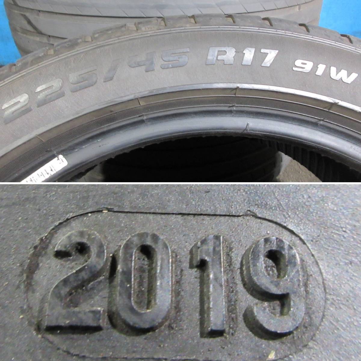 2019年製 ピレリ ドラゴンスポーツ PIRELLI DRAGONSPORT 225/45R17 4本 №06193C 室内保管 夏タイヤ オンロードタイヤ_画像10