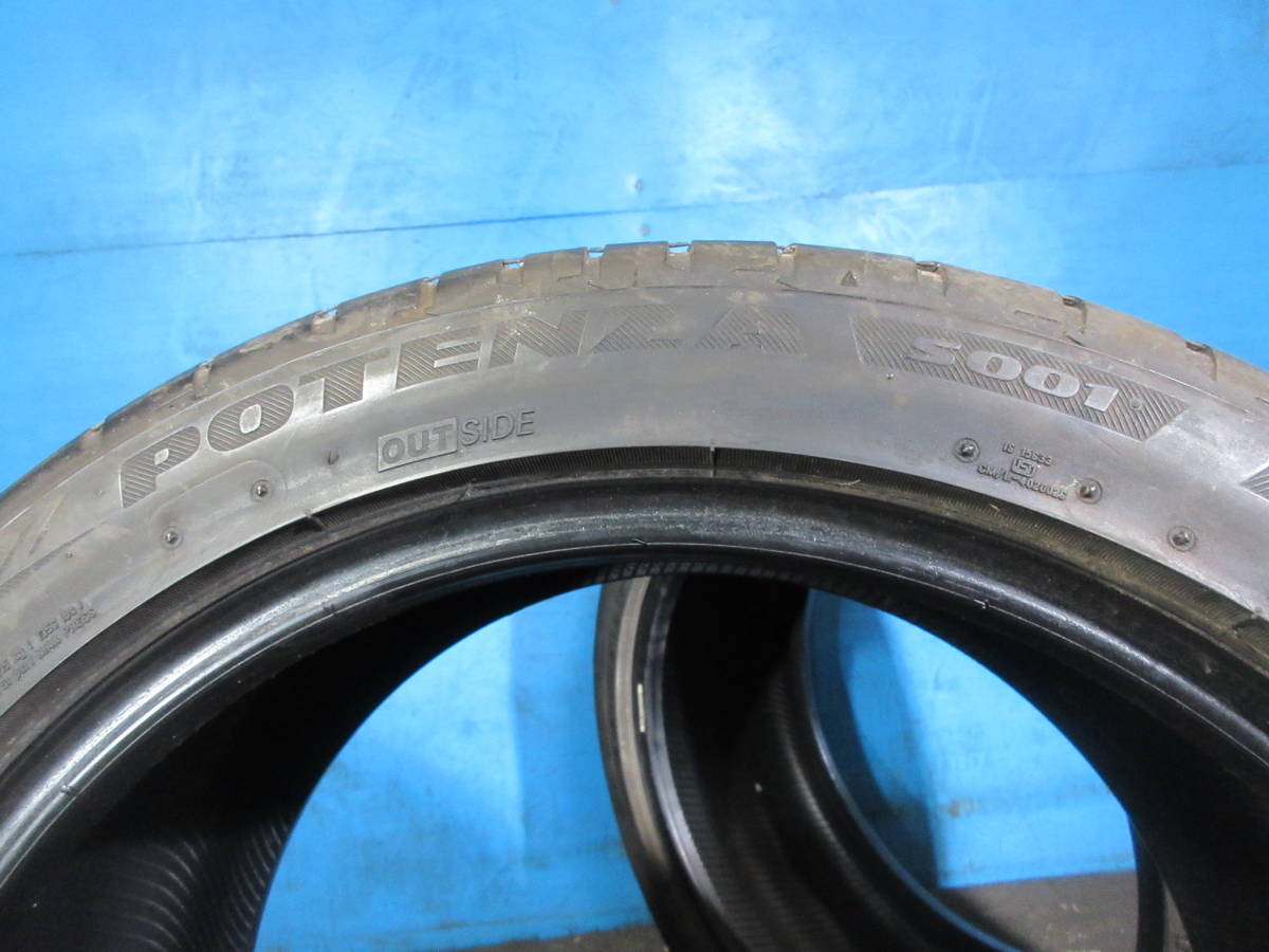 中古ブリヂストンタイヤ ポテンザ BRIDGESTONE POTENZA S001 245/40R17 2本Set №06230D 室内保管 夏タイヤ 中古サマータイヤ_画像9