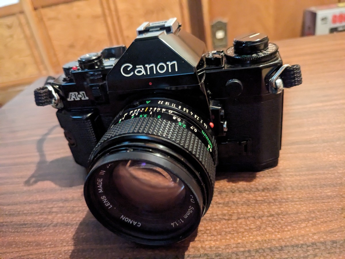 canon A-1 カメラ FD50mmレンズ　フィルムカメラ　動作確認済　ケースなし