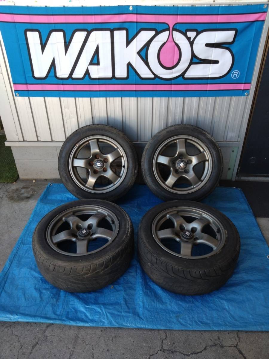 日産純正 R32 GT-R用 アルミホイール　16X8JJ +30　225/50R/16　センターキャップ付き　4本セット_画像1