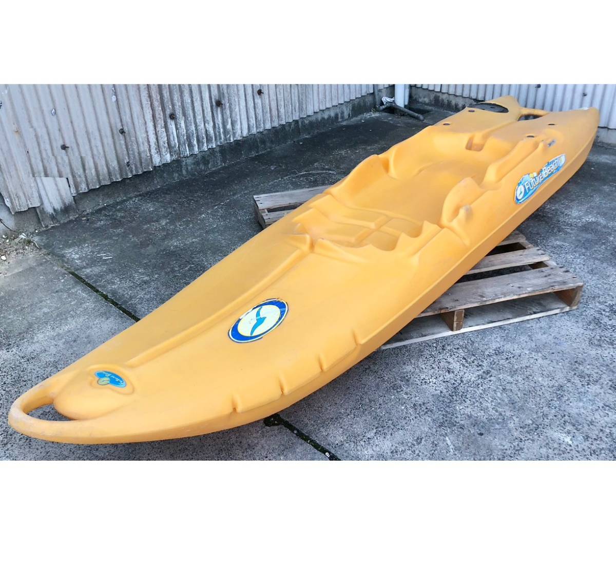 【米軍放出品】カタマラン型シットオントップカヤック FutureBeach CK100 カヌー 川遊び 海遊び ボート キャンプ アウトドア(直)BJ6OM-N#23_画像3