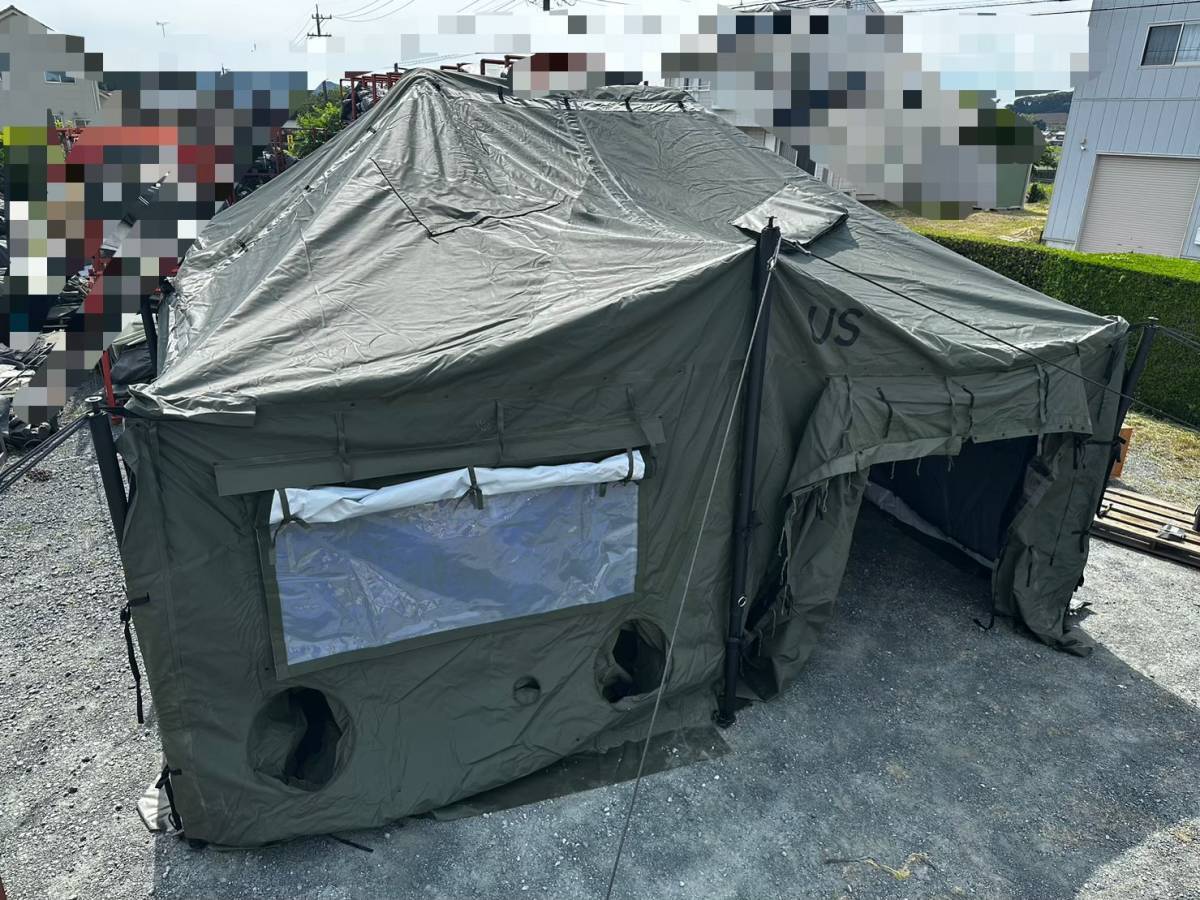 【米軍放出品】未使用品 大型テント シェルター 軍用指揮所テント ミリタリー CAMEL MGPTS 18×18FT キャンプ ８〜10人用防災 ☆CJ26S_画像1