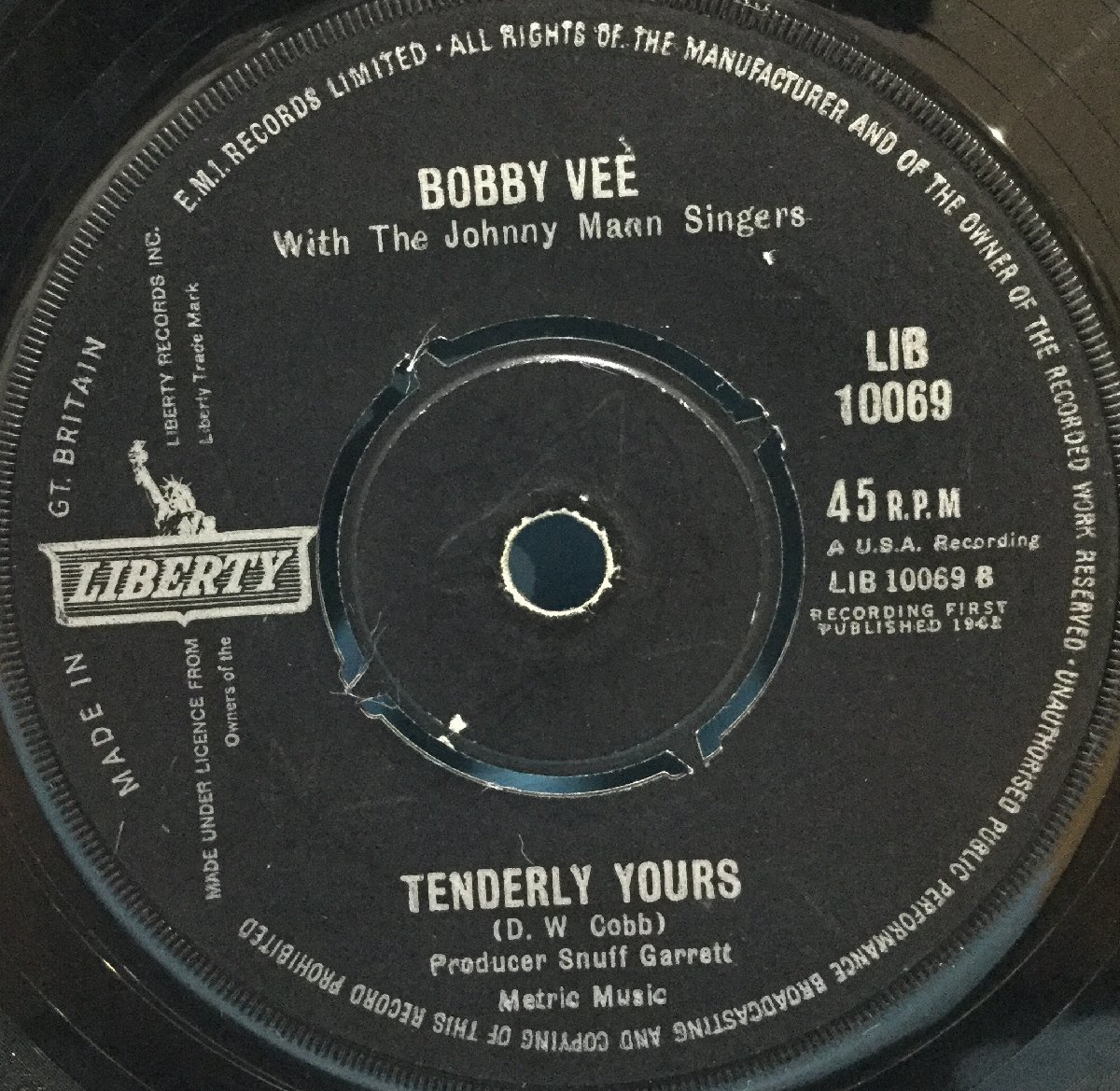 EP 洋楽 Bobby Vee / The Night Has A Thousand Eyes 英盤_画像3