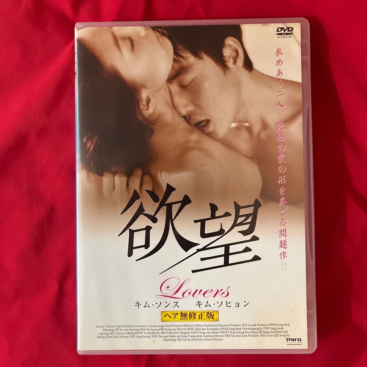 セル盤　欲望 Lovers DVD 激レア　韓国映画　SKYキャッスル　の　キム・ソヒョン　韓流　