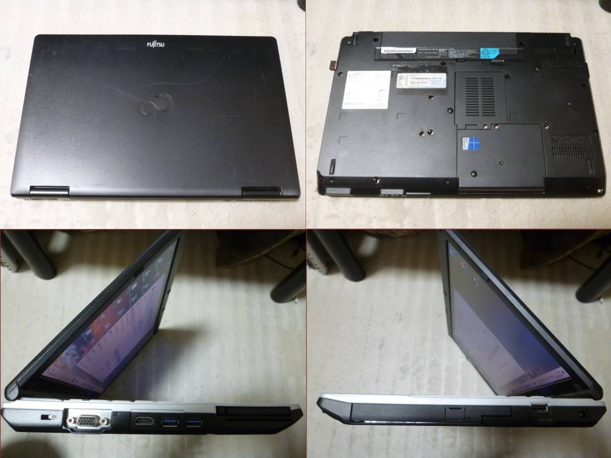 【 富士通 LIFEBOOK E742/F FMVNE7J16 - Win11 Pro(22H2：最新) 】 i7 3520M 2.90GHz / 8GB / 500GB 稼動品_■外装の様子：トップに結構キズが有ります