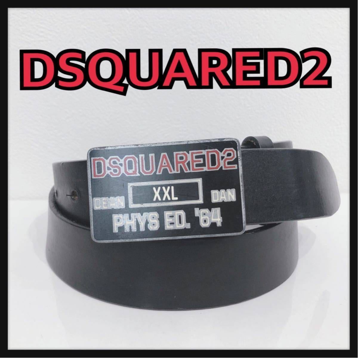 ☆DSQUARED2☆ ディースクエアード ベルト バックルベルト レザーベルト ブラック レザー バックル ロゴ メンズ 男性 紳士 送料無料