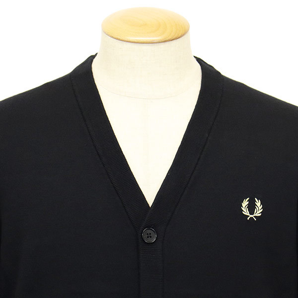 FRED PERRY (フレッドペリー) K9551 Classic Cardigan クラシックカーディガン FP521 198BLACKM_FREDPERRY