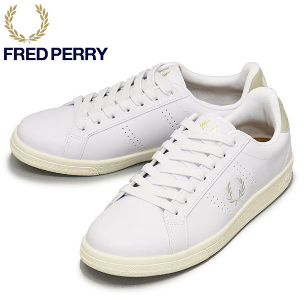 FRED PERRY (フレッドペリー) B6312 B721 LEATHER レザーシューズ T32 WHITExLOYS FP528 26.0cm