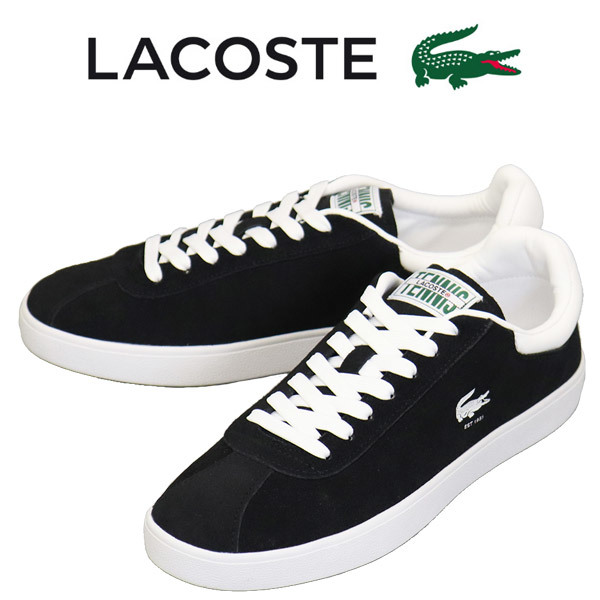 LACOSTE (ラコステ) SMA0065 BASESHOT 223 1 SMA スニーカー 312ブラックxホワイト LC327 UK8-約26.5cm_LACOSTE(ラコステ)正規取扱店THREEWOOD(ス