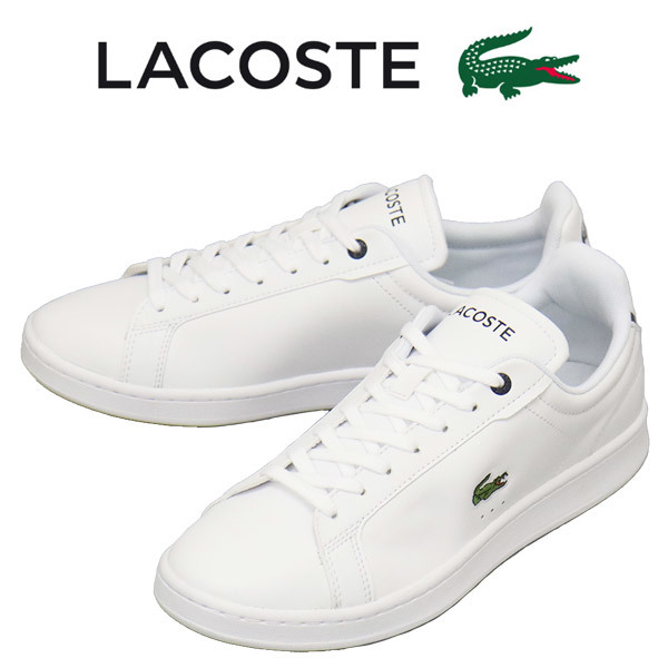 LACOSTE (ラコステ) 45SMA0110 CARNABY PRO BL23 1 SMA レザースニーカー 042 WHT/NVY LC331 UK6.5-約25.5cm