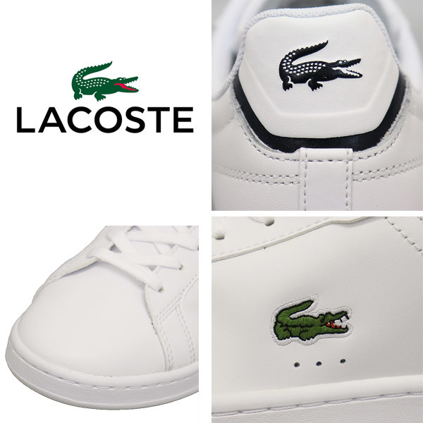 LACOSTE (ラコステ) 45SMA0110 CARNABY PRO BL23 1 SMA レザースニーカー 042 WHT/NVY LC331 UK9.5-約28.0cm_LACOSTE(ラコステ)正規取扱店THREEWOOD(ス