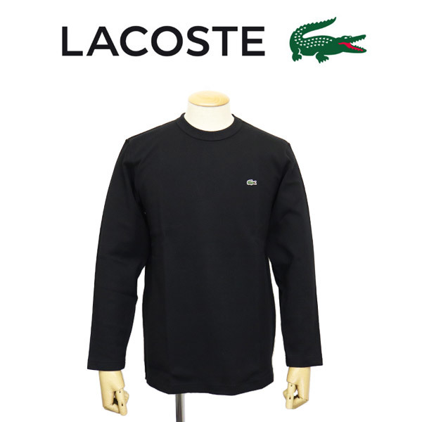 LACOSTE (ラコステ) TH7019 クラシックフィット ロングスリーブ Tシャツ LC334 031ブラック 5-L