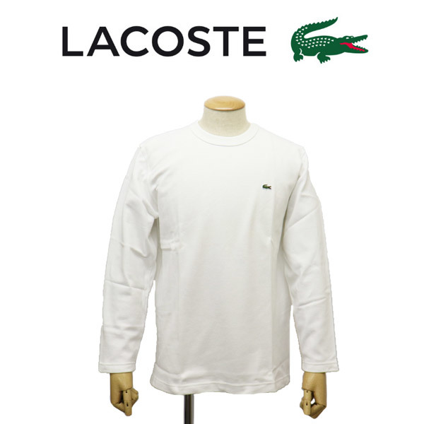 LACOSTE (ラコステ) TH7019 クラシックフィット ロングスリーブ Tシャツ LC334 70Vホワイト 5-L_LACOSTE(ラコステ)正規取扱店THREEWOOD(ス