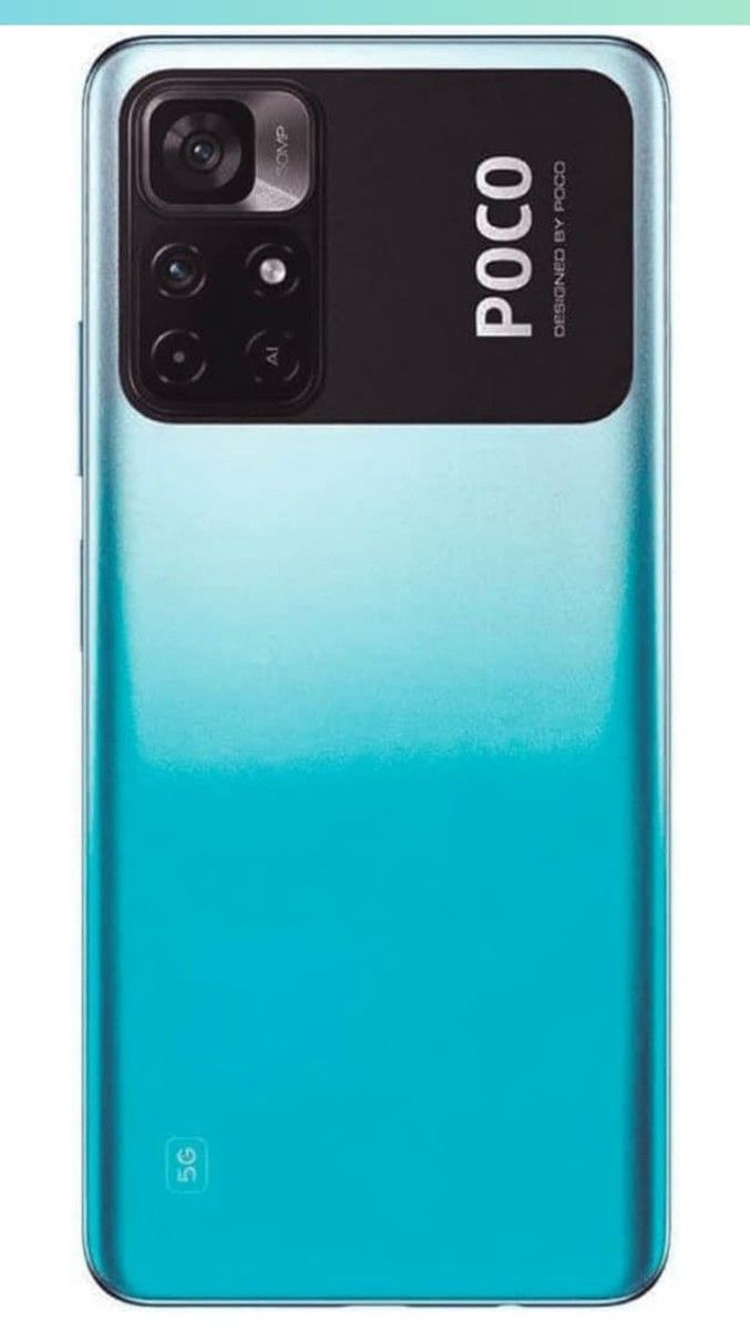 美品 Poco M4 Pro 5G (6GB+128GB)  /Google play/日本語/SIMフリ(ブルー) 【本体のみ】