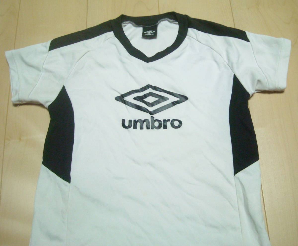 即決★USED★UMBRO(アンブロ）☆ジュニア☆UUJPJA59☆DRY半袖Tシャツ☆白☆サイズ140（身長135-145，胸囲64-72，胴囲54-62）の画像2