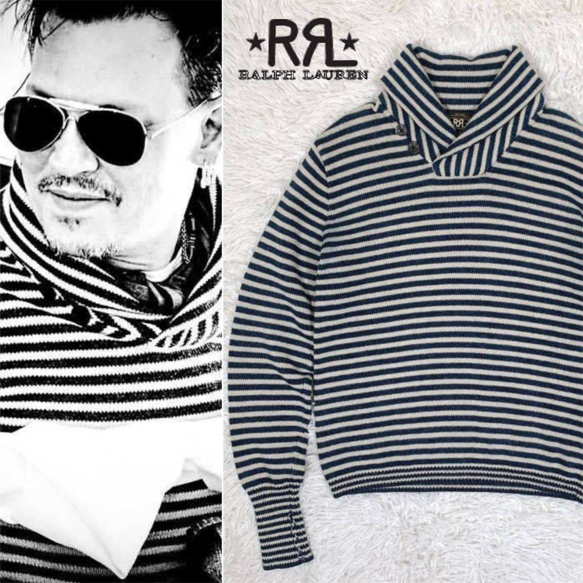 最新人気 【ジョニーデップ着用】RRL インディゴ ダブルアールエル XS